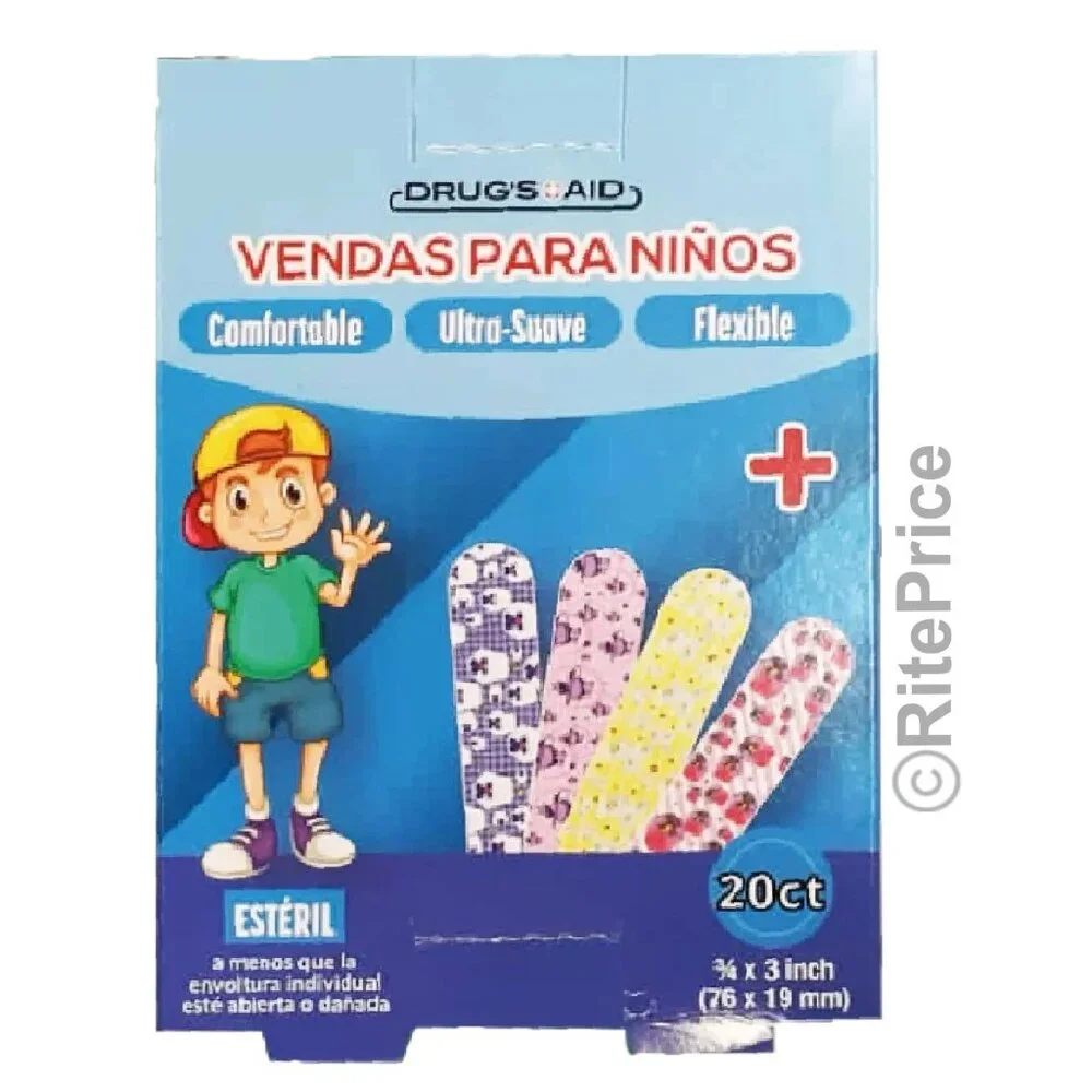 40 Pcs Kids Adhesive Bandages Character Animals, Girls, Boys AST (2 Pack) - New